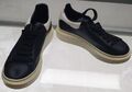 Alexander McQueen Damen Mädchen Schuhe Turnschuhe Sneaker 36 schwarz weiß Leder