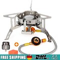 3500W Gas Campingkocher Winddicht Camping Gaskocher mit Piezozündung Outdoor DE
