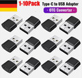 1/5/10X USB C Buchse auf USB Stecker Adapter ,Typ A Netzteil Ladegerät Ladekabel