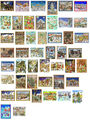 Traditioneller deutscher großer 355x265 Adventskalender - Glitzer & durchscheinende Fenster