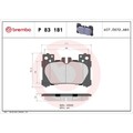 Bremsbelagsatz Scheibenbremse Brembo P83181 Prime Line für Lexus Hinterachse