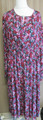 101/3 LIEBLINGSSTÜCK Damen Kleid Gr. 42 schwarz rot pink weiß Langarm Viskose