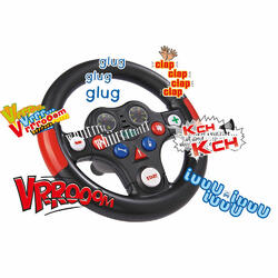 BIG Racing Sound Wheel, Bobby Car Lenkrad mit Sound, Zubehör, Kinder, Spielzeug
