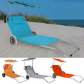 STRANDLIEGE mit ROLLEN Strand- und Transportliege mit Dach Schnäppchen B-Ware