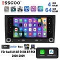 4+64G AutoRadio Für Audi A4 S4 RS4 B6 B7 Android14 GPS Navi DAB Carplay WiFi USB