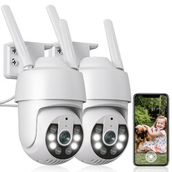 4PCS WLAN Überwachungskamera Webcam HD WIFI IP PTZ Camera Aussen Nachtsicht 3MP