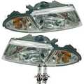 Scheinwerfer Set für Mitsubishi Carisma 08.99-> H4 ohne Motor mit Blinker