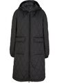 Steppmantel mit Kapuze Gr. 40 Schwarz Damen Bequemer-Mantel Parka Jacke Neu*