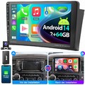 Carplay Android 14 Autoradio 2+64G Navi DAB+ Für VW T5 Multivan 2010-2015 FM KAM