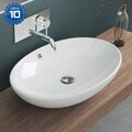 Waschbecken keramik Aufsatzwaschbecken oval Badezimmer Waschtisch mit Nano NEU!!