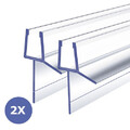 2 x 1 meter Duschdichtung  Wasserabweiser Ersatzdichtung Duschtürdichtung 6-8 mm