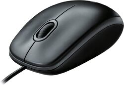 Logitech B100 Maus Kabel USB-Anschluss 800 DPI Optisch 3 Tasten PC Mac schwarz