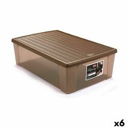 Aufbewahrungsbox mit Deckel Stefanplast Elegance Beige Kunststoff 38,5 x 17 x