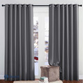PONY DANCE Vorhang Grau Blickdicht 2er Set H 210 x B 200 cm Verdunklungsvorhänge