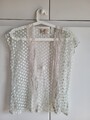 Vintage Bluse Jäckchen Gr.s/m Spitze Pünktchen
