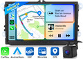 CarPlay 9" Android 14 Autoradio GPS BT DAB+ Für VW GOLF 5 6 Tiguan Touran Passat