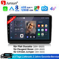 6+128GB Für Fiat Ducato 2011-2024 Android 13 CarPlay Autoradio GPS Navi BT FM 4G