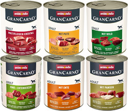 Animonda Grancarno Hundefutter, Nassfutter für Erwachsene,Multi-Fleisch, 6×800 g