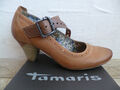 Tamaris Pumps Ballerina Ballerinas Slipper Schuhe Halbschuhe braun Leder