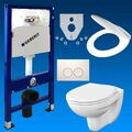 Geberit Duofix Vorwandelement Tiefspül WC spülrandlos +Sitz Delta25 Komplett Set