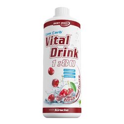 Best Body Nutrition Low Carb Vital Mineral Drink 1L Kirsche Sirup Konzentrat