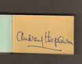 "AUDREY HEPBURN - ORIGINAL HANDSIGNIERTES ALBUM SEITE 1953 ""FRÜHSTÜCK BEI TIFFANY'S"