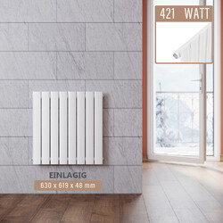 Design Flachheizkörper Paneelheizkörper Horizontal Einlagig Doppellagig Ventil