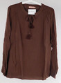 Sienna Damenbluse aus Viskose dunkelbraun Gr.40