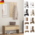 Holzwerk Garderobenset Flurgarderobe Garderobe Wandgarderobe Spiegel Flurbank