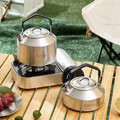 Edelstahl Gas-Wasserkocher Outdoor-Kaffeekanne Teekanne  Picknick-Kochgeschirr