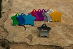 Hundemarke Tiermarke Anhänger Stern 10er Set OHNE Gravur