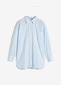 Hemd-Bluse Gr. 40 Hellblau Weiß Gestreift Damen Oversized Langarmbluse Neu*