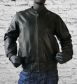 Neu Herren Schwarz Gerippt Lederjacke 100% Echt Lammleder Slim Fit Mantel Jacke