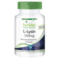 L-Lysin 500 mg - 100 Kapseln | hochdosiert | Immunsystem | VEGAN | fairvital