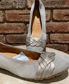 Gabor, Beige, Veloursleder-Ballerina in grau  Gr. 3,5 / EU 36 Neu mit Etikett