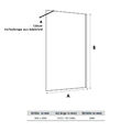10mm Walk in Dusche Schwarz Duschabtrennung Duschwand NANO Echtglas H：200cm