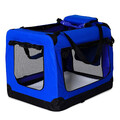 B-Ware: lionto Hundetransportbox Hundetasche Hundebox faltbar XXL Blau