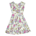 Jenny Packham Damen A-Line Kleid cremefarben mit Blumenmuster ärmellos Midi UK 8