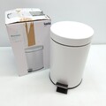 kela Kosmetikeimer Monaco, 3 L, Durchmesser 17 cm, Metall, weiss, herausnehmbar