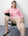 M&S - Autograph Damen Strickjacke rosa Kaschmir Rundhals Langarm Damen