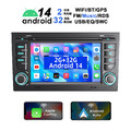 7'' Für Audi A4 8E 8H B6 B7 2000-2009 Android 14 Autoradio GPS Navi WIFI BT DAB+