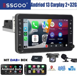 DAB+ Autoradio Android 14 Carplay 2+32G GPS KAM Für Alfa Romeo 159 Brera Spider