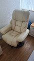 Relaxsessel mit Hocker, drehbarer Fernsehsessel, TV-Sessel mit Liegefunktion