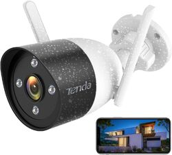 Tenda Outdoor Überwachungskamera mit vollfarbiger Nachtsicht, 3-MP-WIFI-Kamera, CT3