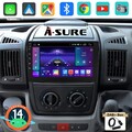DAB+ 2+32G Android 14 Autoradio Carplay RDS Navi Für 1-Din Fiat Ducato 2006-2023