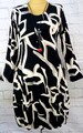 Kleid Bluse Longshirt Tunika Taschen Designer Abstrakt Ballon Viskose M 38 40