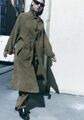 ZARA ZW COLLECTION FADED LYOCELL TRENCH COAT - KHAKI