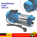 Neu Kreisel Pumpe 4000 l / h 2500Watt Garten Wasser Pumpe Brunnen Hauswasserwerk