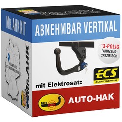 AutoHak Anhängerkupplung vert. abnehmbar für MB A-Klasse 12-18 mit 13polig spezi