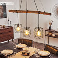Verstellbare Wohn Ess Zimmer Beleuchtung Vintage Pendel Leuchte Hänge Lampe Holz
